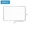 Mastervision 12"x24" Magnetic Planning Dry Erase Board, Aluminum Frame MA0392830